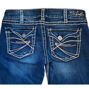 Silver Jeans Co. McKenzie Slim Bootcut Low Rise Women's Dark Wash Jeans Sz 30X32